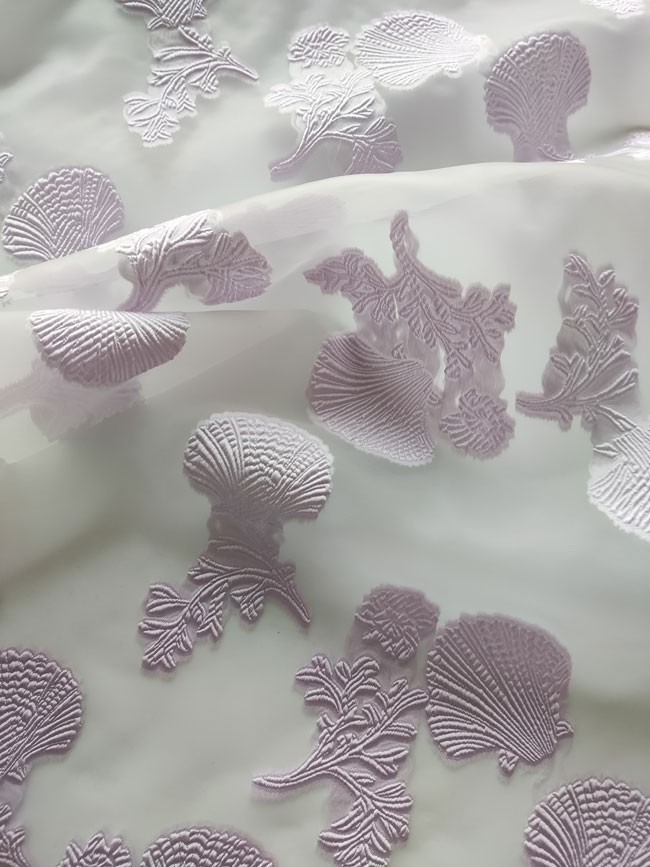 Organza burnt out fabric